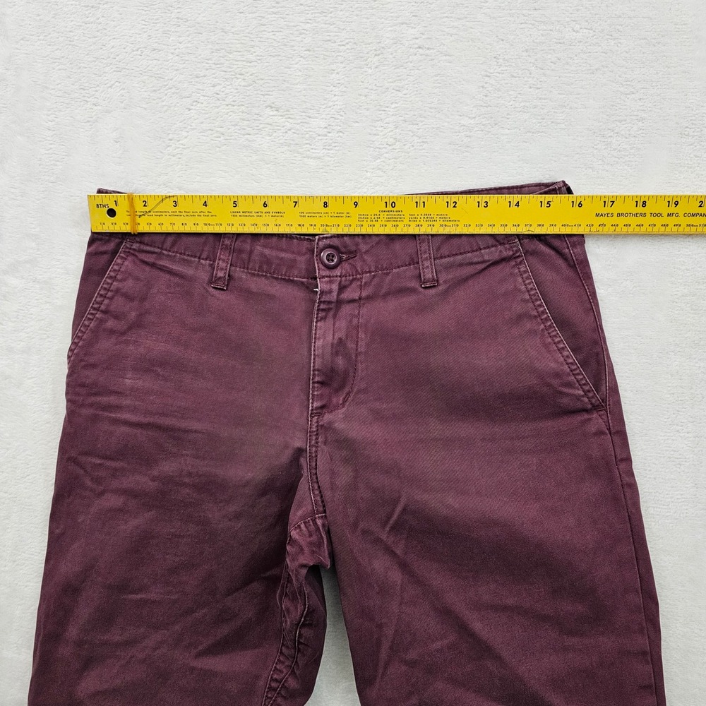 Carhartt WIP Club Pant Mens 30x31 Burgundy Cotton Chino Slim Straight Workwear - Picture 5 of 9